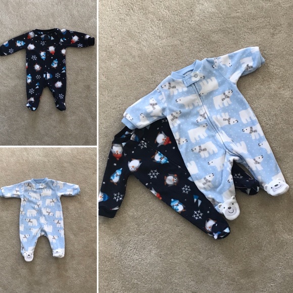 fleece newborn sleepers